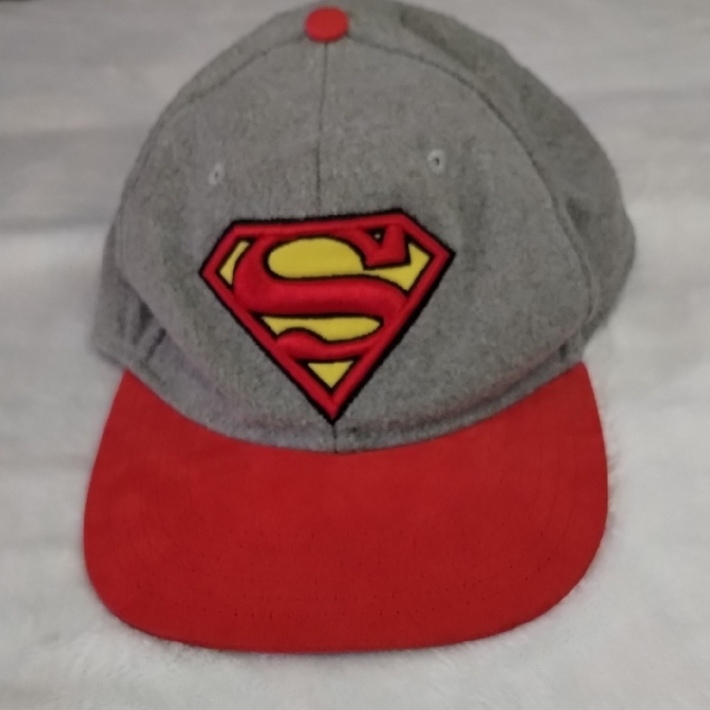 DC Comics Superman Gray and Red Ball Cap with Soft Textures